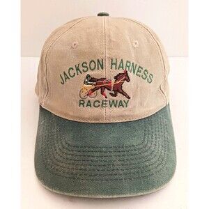 VTG Head Shots RARE Jackson Harness Raceway Strapback Hat